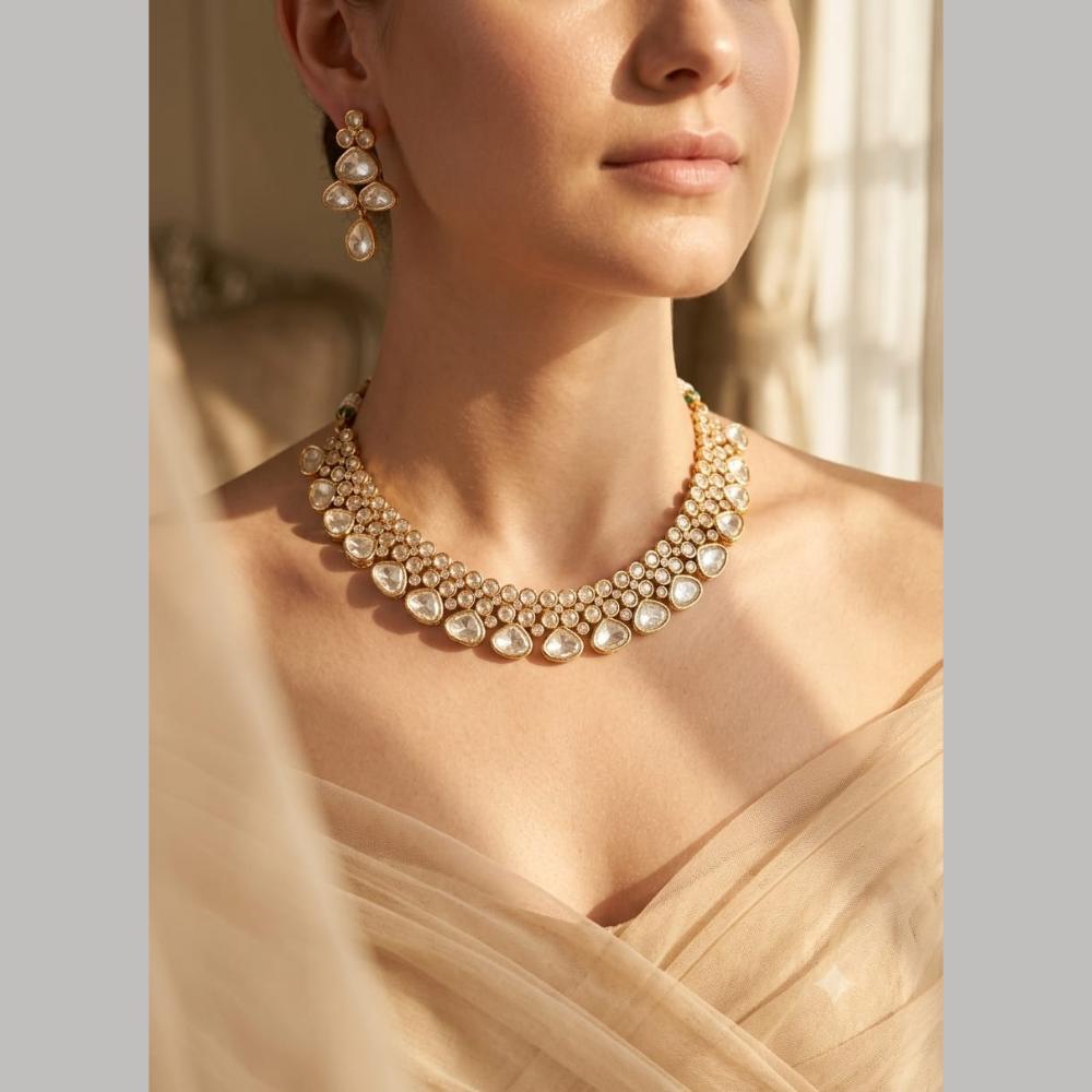 Manisha Jewellery Heritage Polki Kundan Stone Necklace Set
