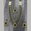 Manisha Jewellery Premium Pota Stone And Pearl Long Necklace Set
