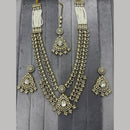 Manisha Jewellery Premium Pota Stone And Pearl Long Necklace Set