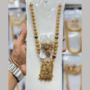 Manisha Jewellery Premium Pota Stone And Pearl Temple Necklace Set