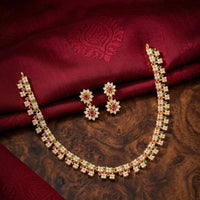 Manisha Jewellery Royal Austrian Stone Designer Necklace Set