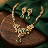 Manisha Jewellery Royal American Daimond Necklace Set