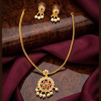 Manisha Jewellery Royal Pota Stone And Pearl Designer Necklace Set