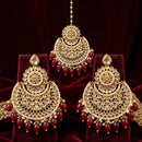 Manisha Jewellery Designer Crystal Stone Dangler Earrings with Matching Maangtikka