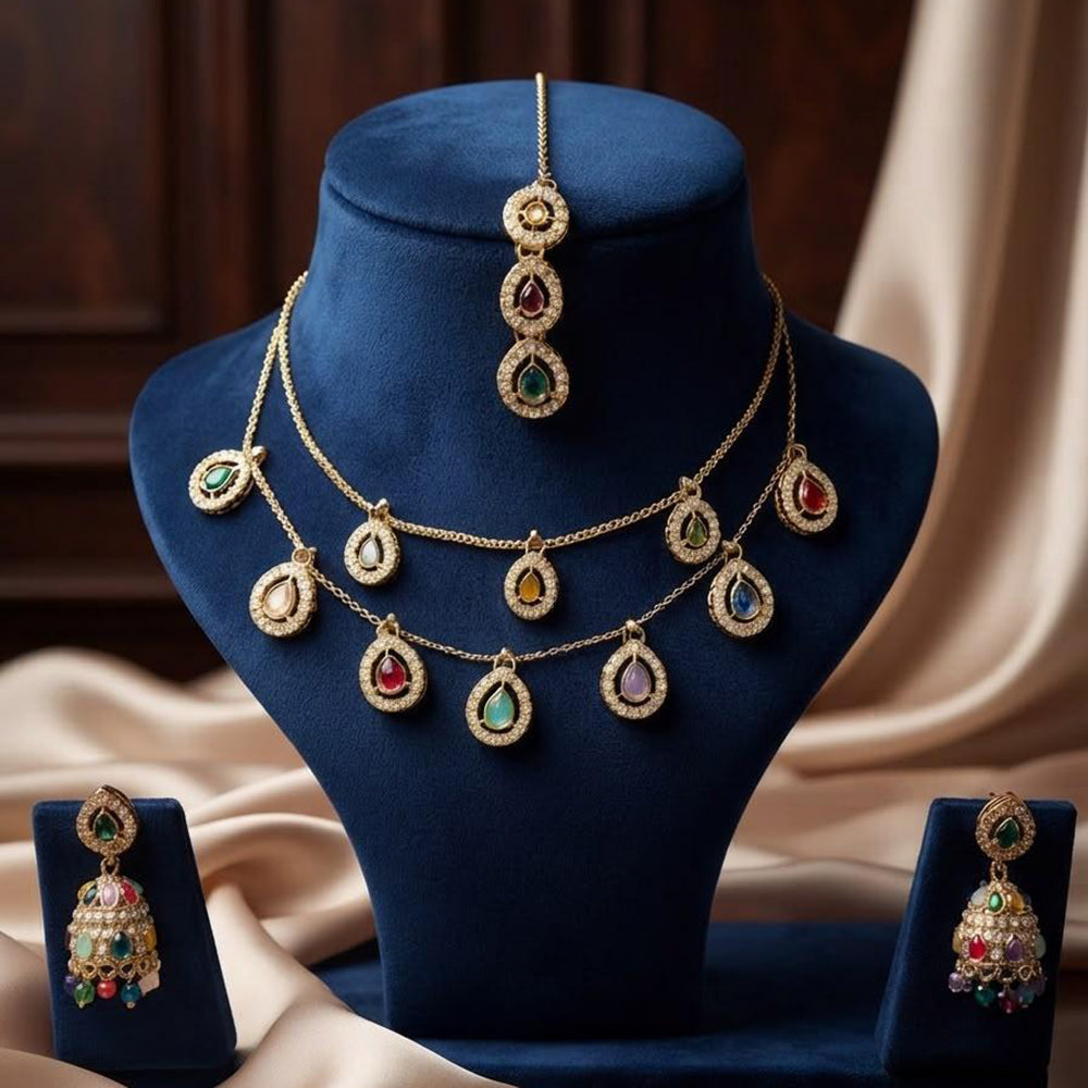 Manisha Austrian Stone Necklace Set for Party & Wedding Jewellery