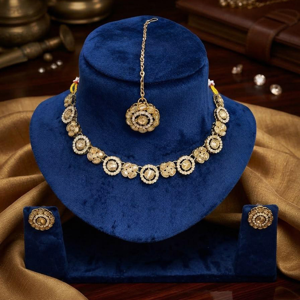 Manisha Crystal Stone Necklace Set for Wedding Jewellery