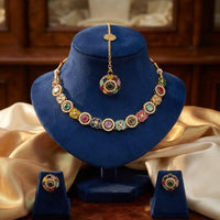 Manisha Crystal Stone Necklace Set for Wedding Jewellery