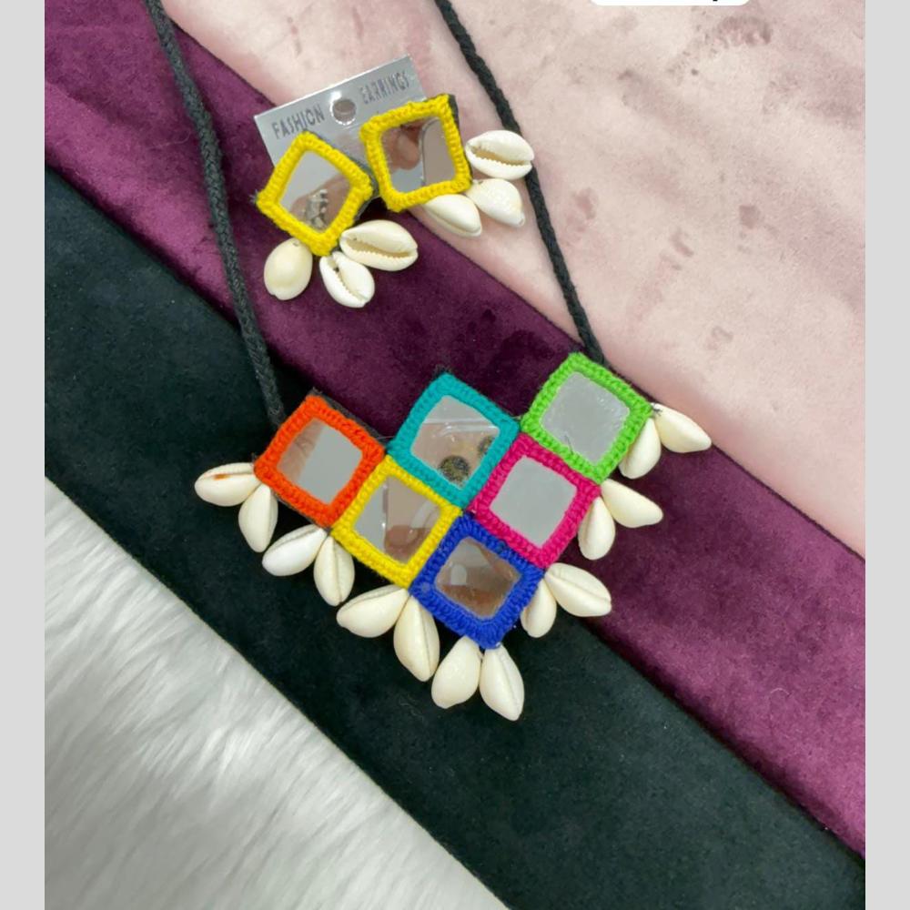 Manisha Jewellery Tribal Mirror And Shell Fashion Necklace Set