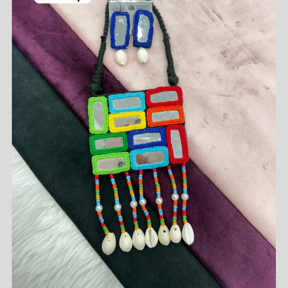 Manisha Jewellery Tribal Mirror And Shell Fashion Necklace Set