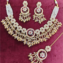 Manisha Jewellery Elegant Pota Stone Pearl And Beaded Necklace Set