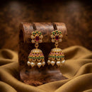 Manisha Jewellery Traditional Pota Stone And Pearl Jhumki Earrings 