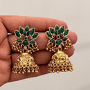 Manisha Jewellery Traditional Pota Stone And Pearl Jhumki Earrings 