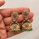 Manisha Jewellery Traditional Pota Stone And Pearl Jhumki Earrings 