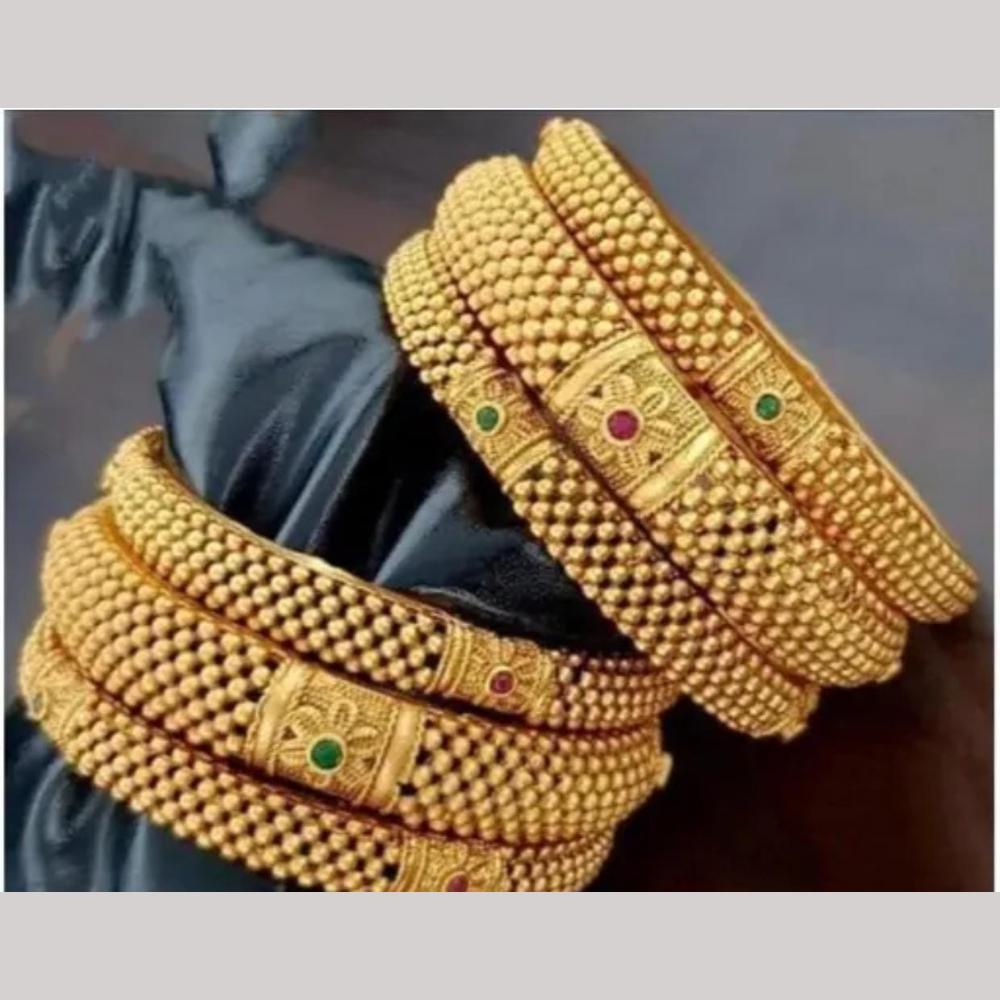 Manisha Jewellery Luxury  Pota Stone Bangles Set