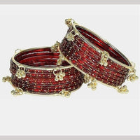Manisha Jewellery Classic Kashmiri Glass Bangles Set for Ethnic Wear
