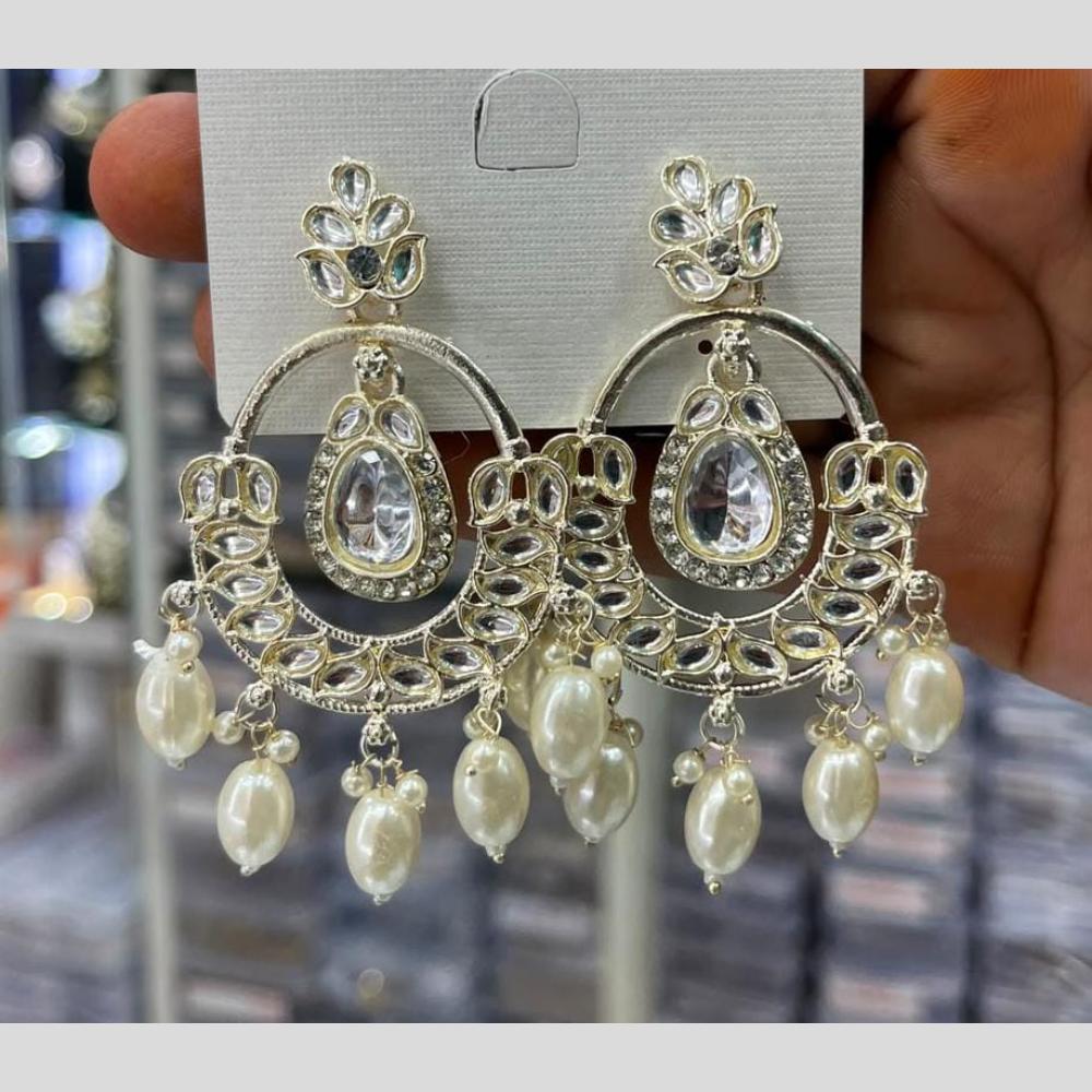 Manisha Jewellery Kundan Stone Pearl And Beads Dangler Earrings