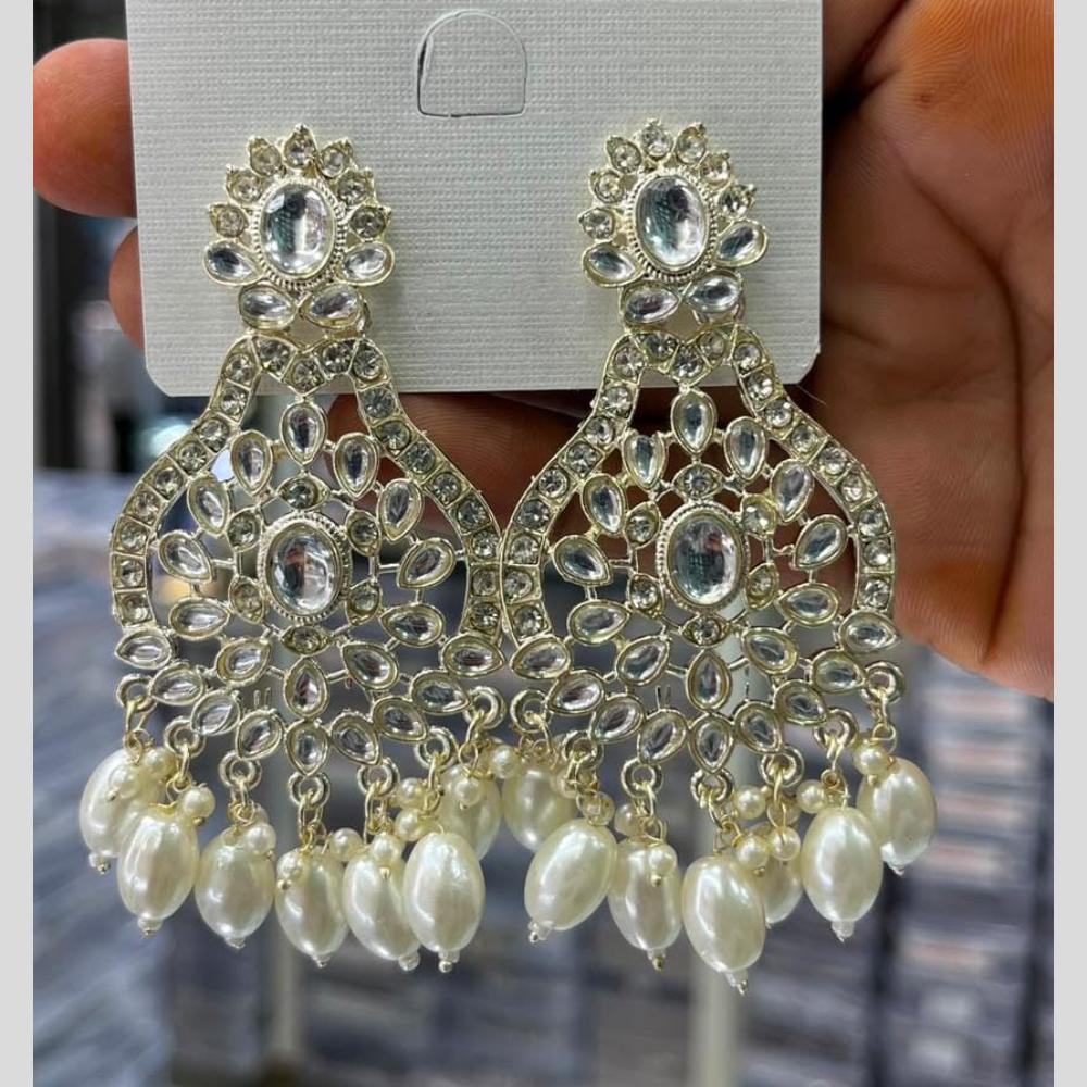Manisha Jewellery Kundan Stone Pearl And Beads Dangler Earrings