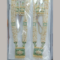 Manisha Jewellery Designer Kundan Stone And Pearl Meenakari Long Necklace Set