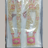 Manisha Jewellery Designer Kundan Stone And Pearl Meenakari Long Necklace Set