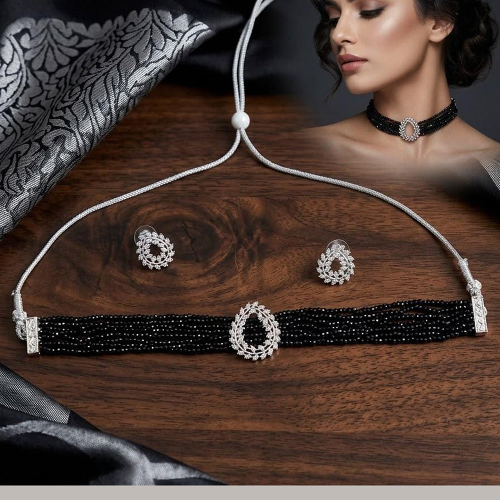 Manisha Jewellery Luxury Austrian Stone And Pearl Choker Necklace Set  