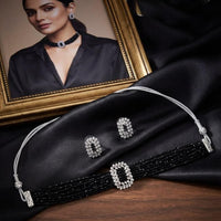 Manisha Jewellery Luxury Austrian Stone And Pearl Choker Necklace Set  