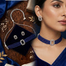 Manisha Jewellery Luxury Austrian Stone And Pearl Choker Necklace Set