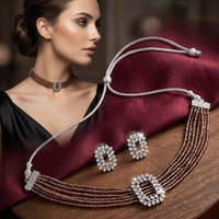 Manisha Jewellery Luxury Austrian Stone And Pearl Choker Necklace Set