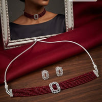 Manisha Jewellery Luxury Austrian Stone And Pearl Choker Necklace Set