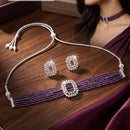 Manisha Jewellery Luxury Austrian Stone And Pearl Choker Necklace Set