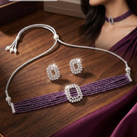 Manisha Jewellery Luxury Austrian Stone And Pearl Choker Necklace Set