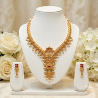 Manisha Jewellery Premium Pota Stone And Pearl Necklace Set