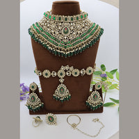 Manisha Jewellery Austrain And Pota Stone Semi Bridal Set Perfect For Pre Wedding Functions And Celebrations