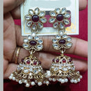 Manisha Jewellery Statement Pota Stone And Beads Jhumki Earrings