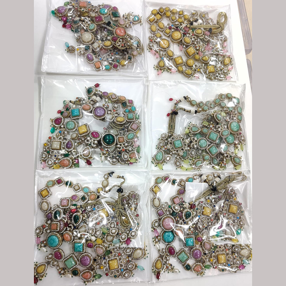 Manisha Jewellery Classic Pota Stone And Beads Choker Necklace Set