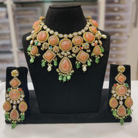 Manisha Jewellery Classic Pota Stone And Beads Choker Necklace Set