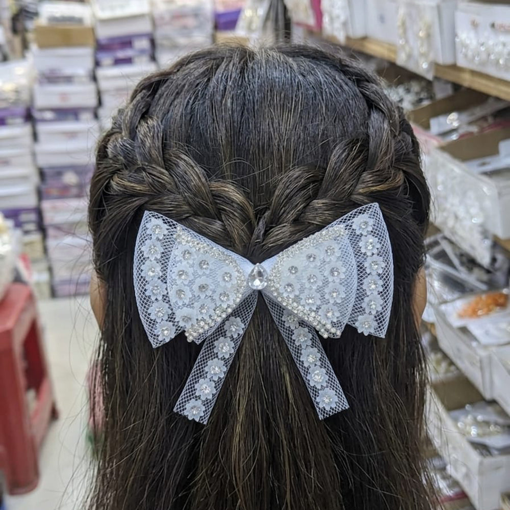 Manisha Jewellery Sparkling Crystal Stone Bow Hair Clip Accessories