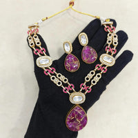 Manisha Jewellery Polki Kundan Stone Meenakari Designer Necklace Set