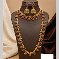 Manisha Jewellery Pota Stone Beads Double Layer Designer Necklace Set