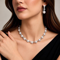 Manisha Jewellery Elegant American Daimond And Beads Necklace Set