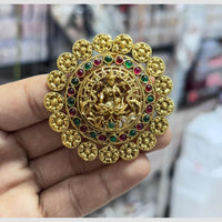 Manisha Jewellery Pota Stone Temple Statement Ring for Women