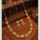 Manisha Jewellery Designer Austrian Stone And Pearl  Necklace Set