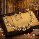 Manisha Jewellery Designer Austrian Stone And Pearl  Necklace Set