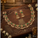 Manisha Jewellery Designer Austrian Stone And Pearl  Necklace Set