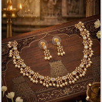 Manisha Jewellery Designer Austrian Stone And Pearl  Necklace Set