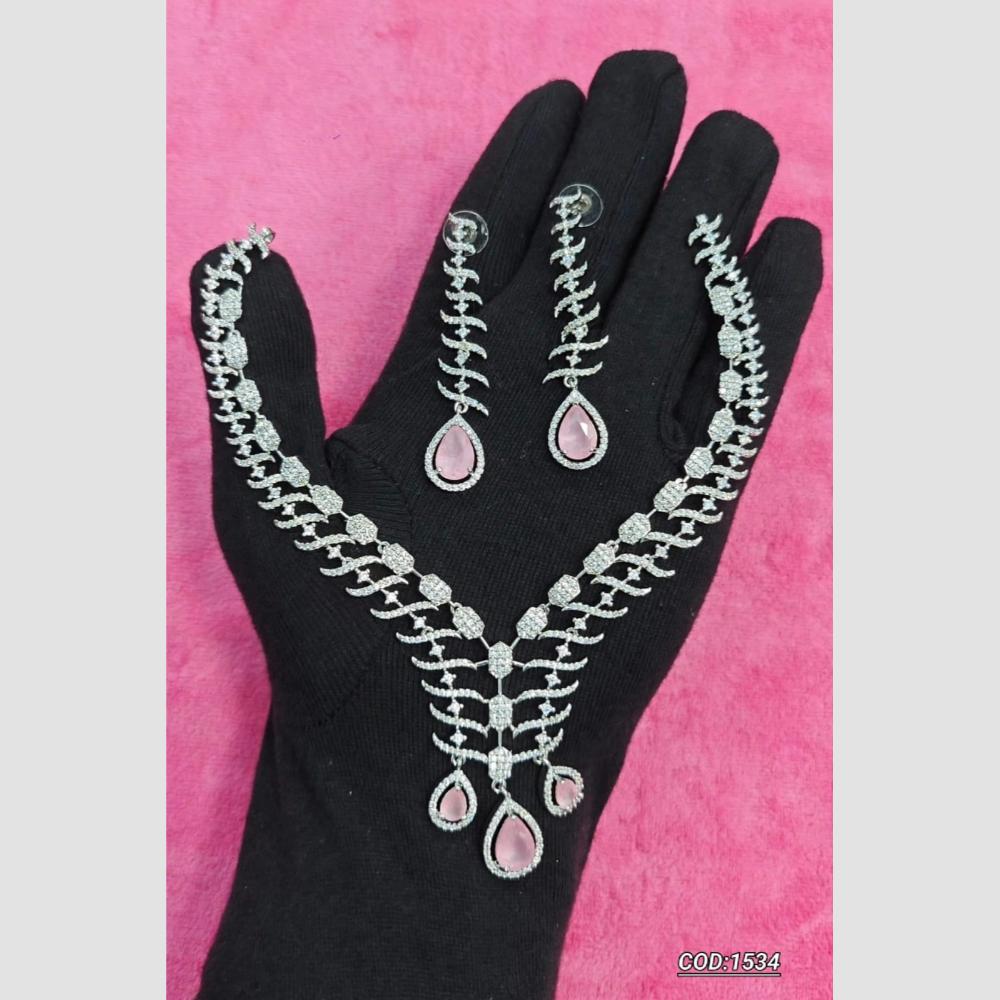 Manisha Jewellery Designer American Diamond Necklace Set for Women