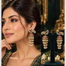 Manisha Jewellery Traditional Austrain Stone And Pearls Jhumki Earrings