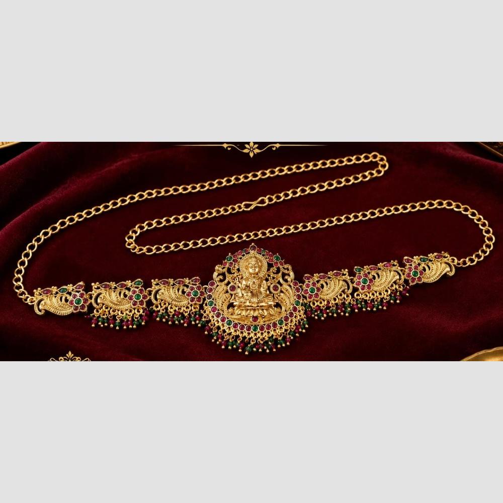 Manisha Jewellery South Indian Pota Stone Pearl Antique Temple Kamarband