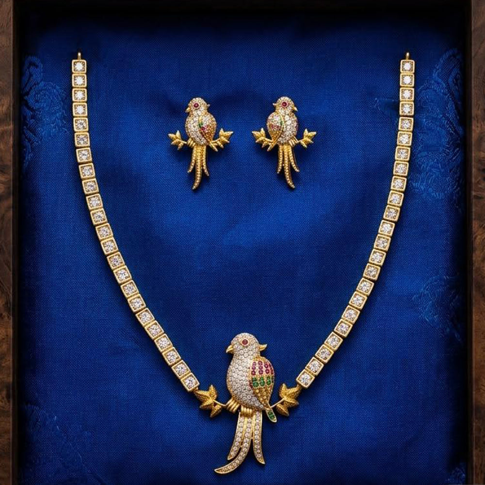 Manisha Jewellery Royal Crystal Stone And Pearl Necklace Set 