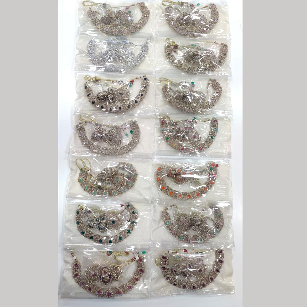Manisha Jewellery Royal Crystal Stone And Pearl Necklace Set 