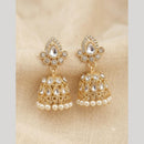 Manisha Jewellery Designer Kundan Stone And Pearl Jhumki Earrings